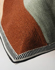 Kissen Stickerei halbrund - Rückseite uni beige und wollweiß - 40/60 cm