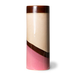 Vase Keramik 70’s gerade dreifarbig