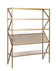 Regal aus Metall, bronze