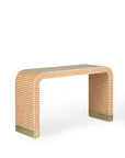 Konsole abgerundet Bone Inlay terracotta / ecru