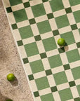 Teppich In- und Outdoor Karos grün