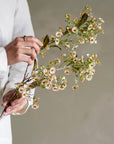 Kunstblume Wachsblume weiß
