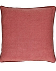 Kissen Leinen washed out mit Samtseite, 45x45 cm