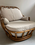 Vintage Sessel Rattan Drehsessel