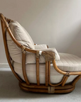 Vintage Sessel Rattan Drehsessel