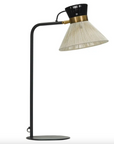 Tischlampe mit gewickeltem Lampenschirm zweifarbig