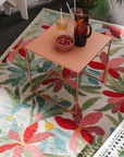 Outdoor Teppich floral erhaben, 140x200cm, bunt