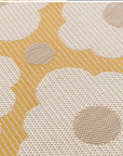 Outdoor Teppich Blume gelb/taupe , 80x150cm