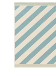 Outdoor Teppich gestreift 80 x 150cm , blau/weiß