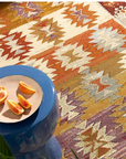 Outdoor Teppich Kelim flach, 160 x 235cm , mehrfarbig
