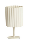 Tischlampe weiß gerillt, Metall