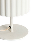 Tischlampe weiß gerillt, Metall