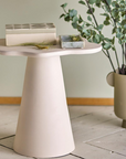 Beistelltisch beige organisch Aluminium