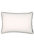 Kissen Stickerei halbrund - Rückseite uni beige und wollweiß - 40/60 cm