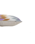 Kissen Ikat Seide 40x60cm lila/ caramel/ grau Zacken