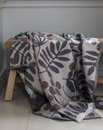 Decke Jacquard 135x180cm Blätter