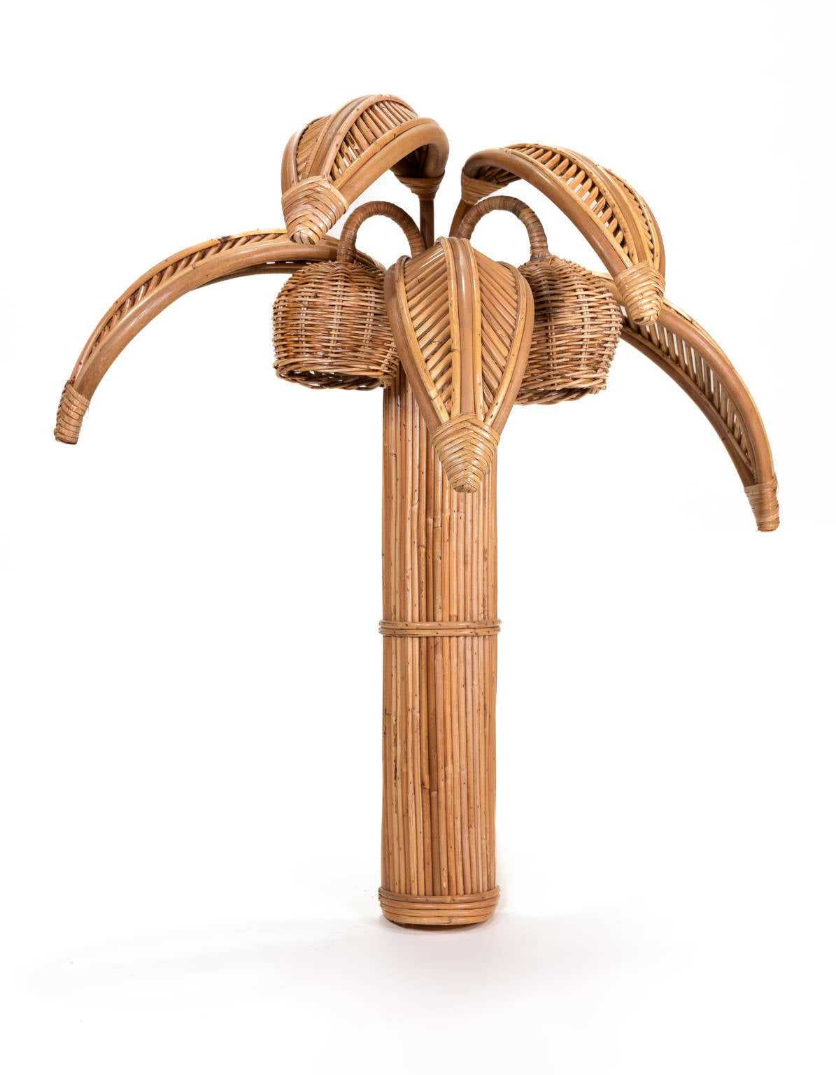 Lampe Wandleuchter Rattan Palme
