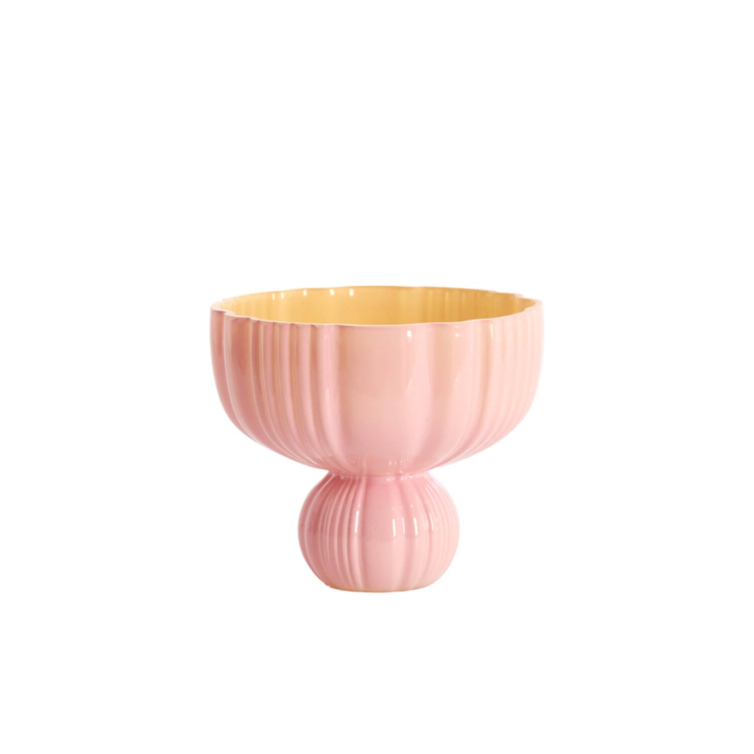Vase rosé/gelb