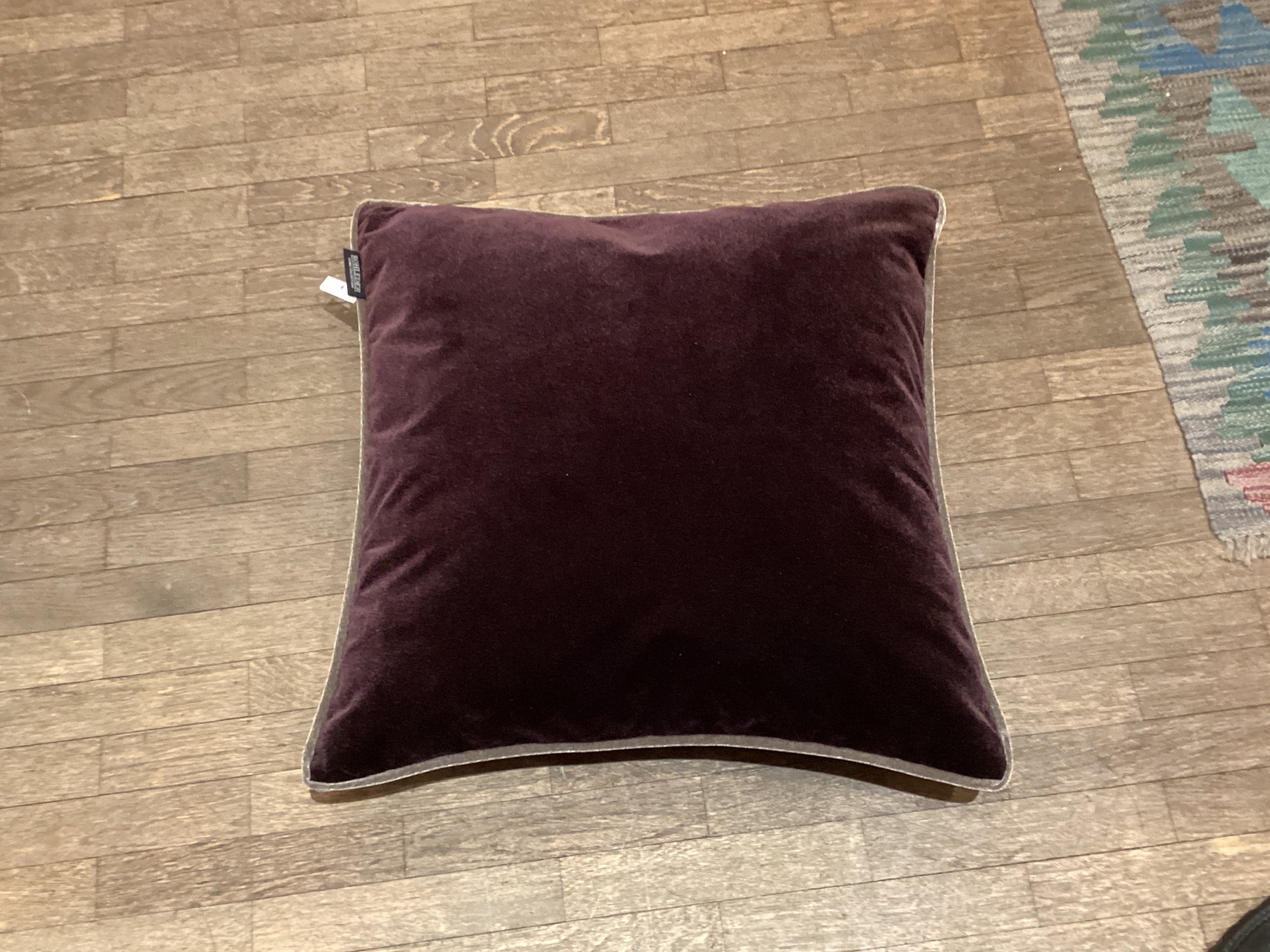 Kissen Samt mit Kontrastpaspel, 50x50cm