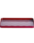 Tablett Minimal Muster M, Bordeaux/ hellblau