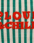 Pochette mit Quaste, gestreift, mehrere Farben und Statements