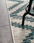 Teppich In- und Outdoor Rauten blau/türkis