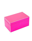 Schmuckbox pink mit weißem Rand M