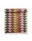 Teppich Zickzack-Muster rosa/grün/braun