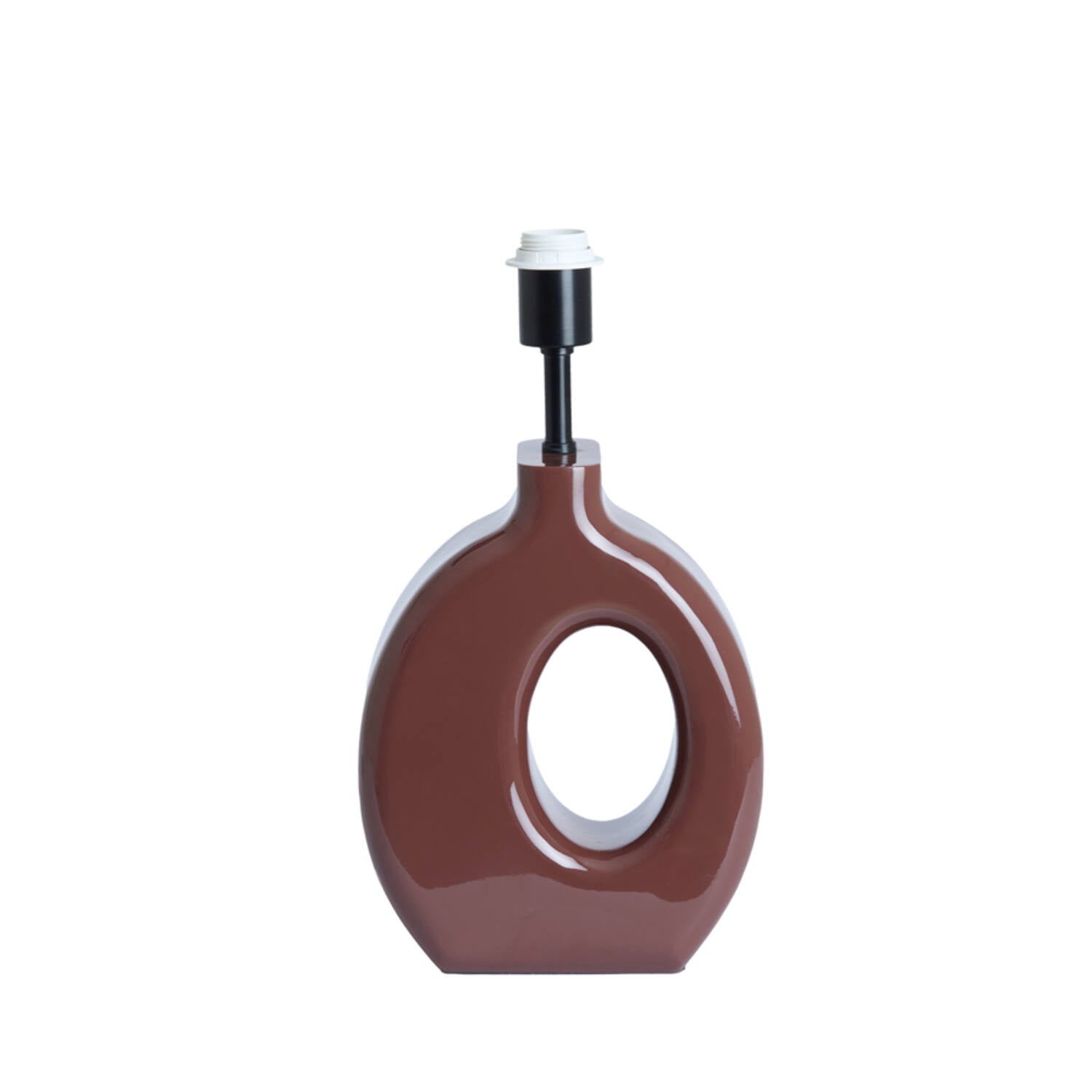 Lampenfuss burgund/ braun glänzend