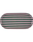 Tablett oval gestreift