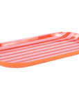 Tablett oval gestreift
