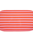 Tablett oval gestreift