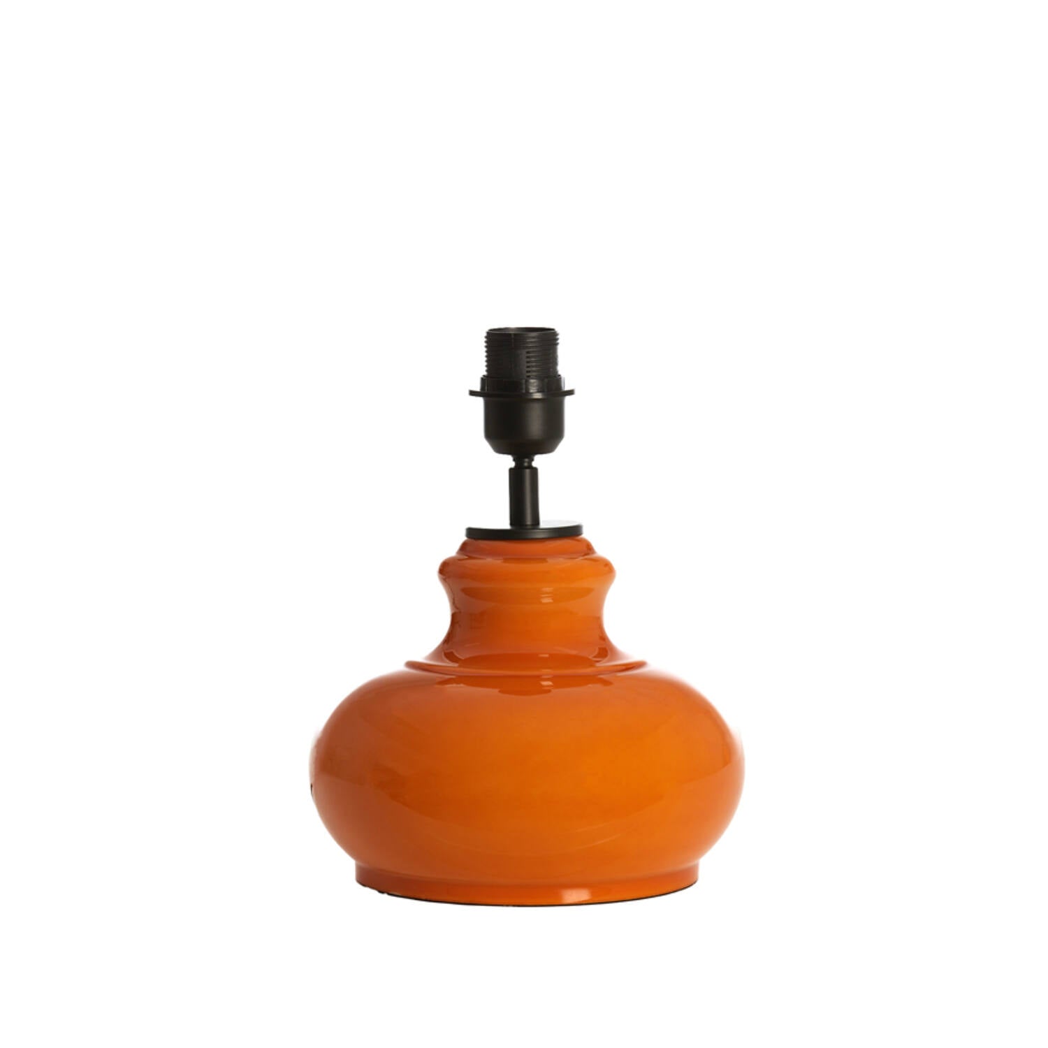 Lampenfuss Glas Retro klein orange