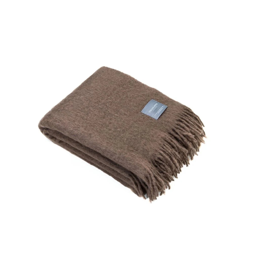 Decke Mohair uni mocca