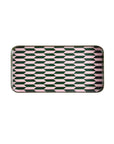 Tablett Minimal Muster S, rosa/ grün
