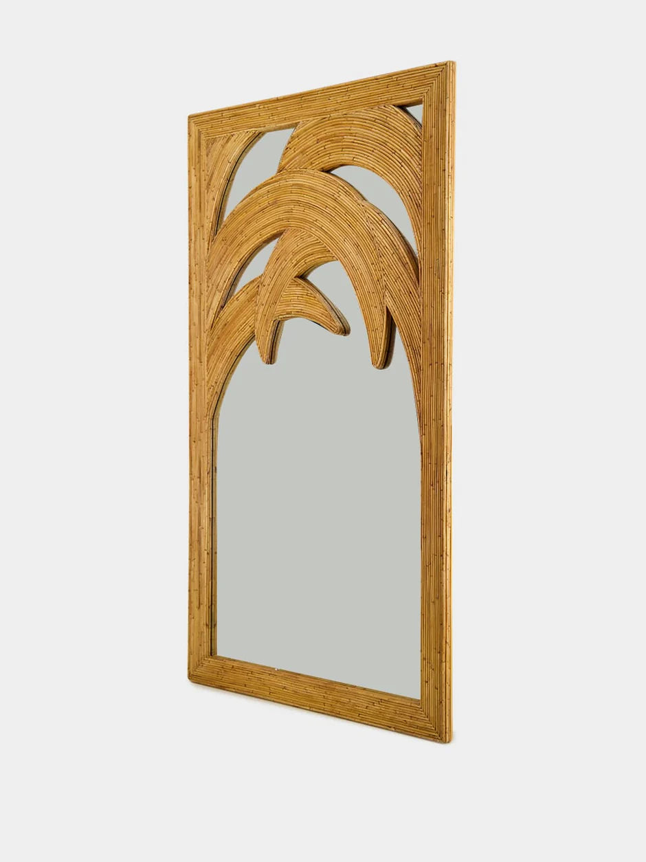 Spiegel Palme Rattan
