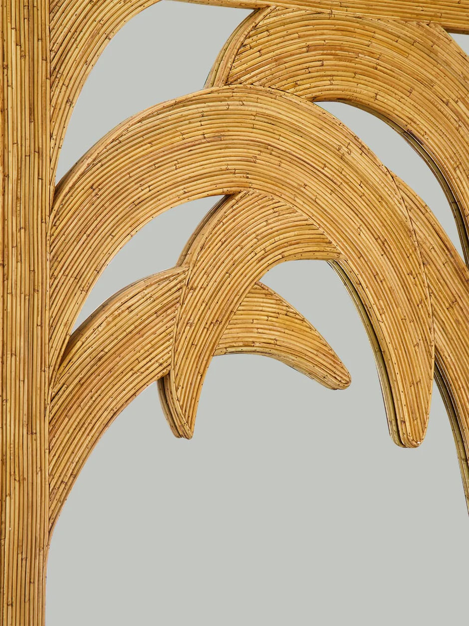 Spiegel Palme Rattan