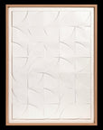 Bild weiss Relief abstrakt mit Rahmen