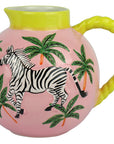 Krug Karaffe gelb mit Zebra