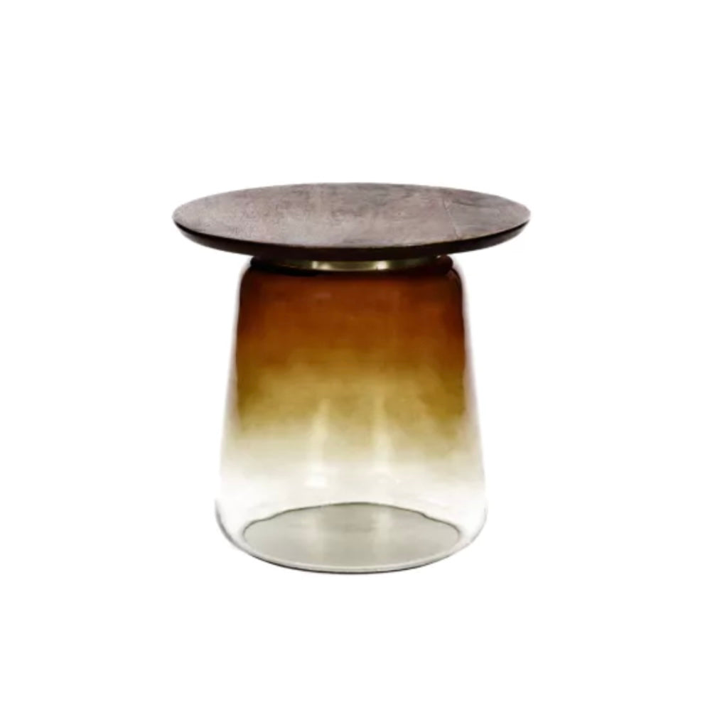 Beistelltisch Glas / Holz