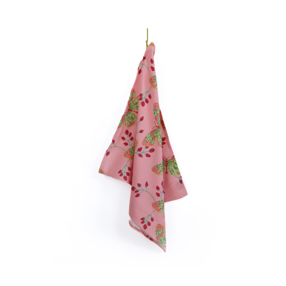 Geschirrtuch Schmetterlinge rosa