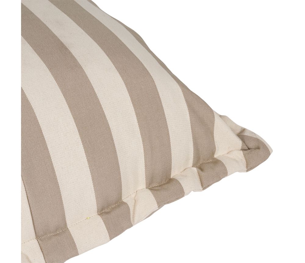 Fußhocker Outdoor gestreift beige-ecru