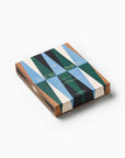 Backgammon blau/ grün/ camel in Lackbox