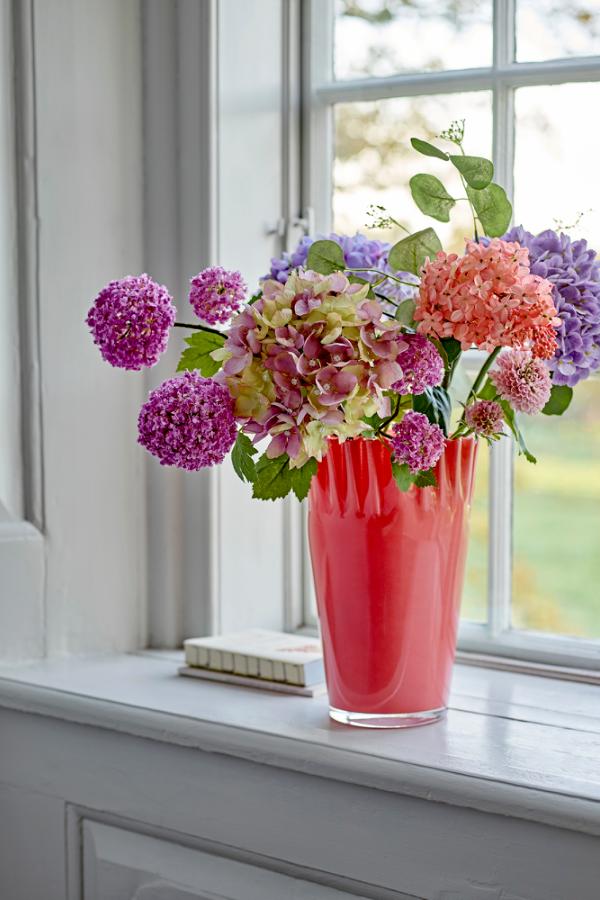 Vase gerüscht lachs