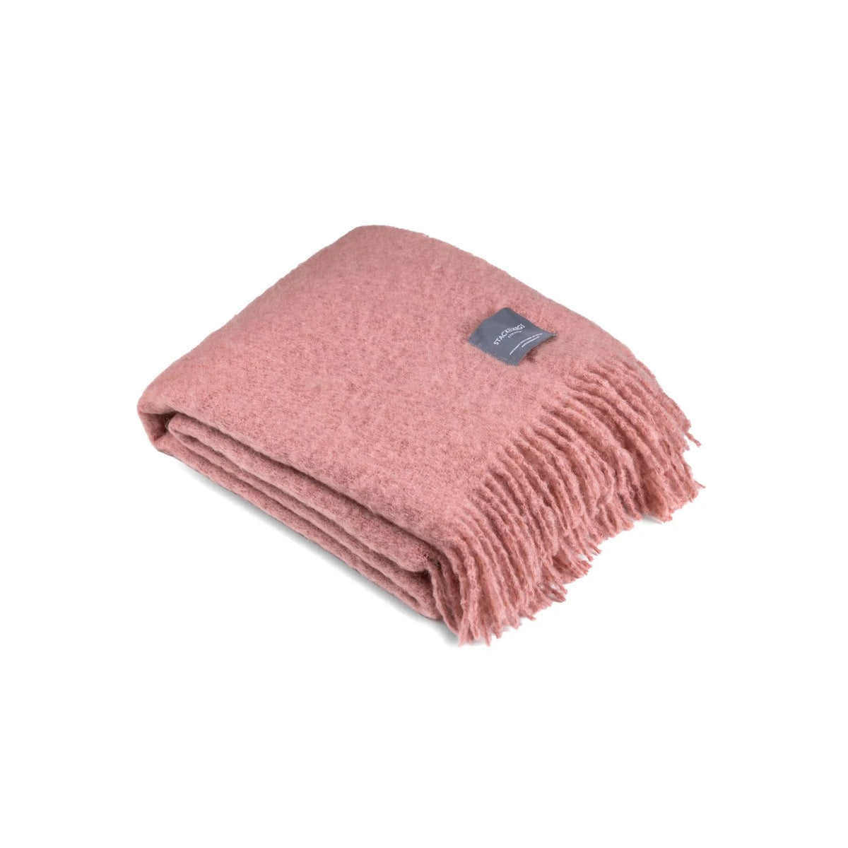 Decke Mohair uni altrosé