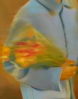 Bild Kunstdruck Frau mit Blumen unter dem Arm