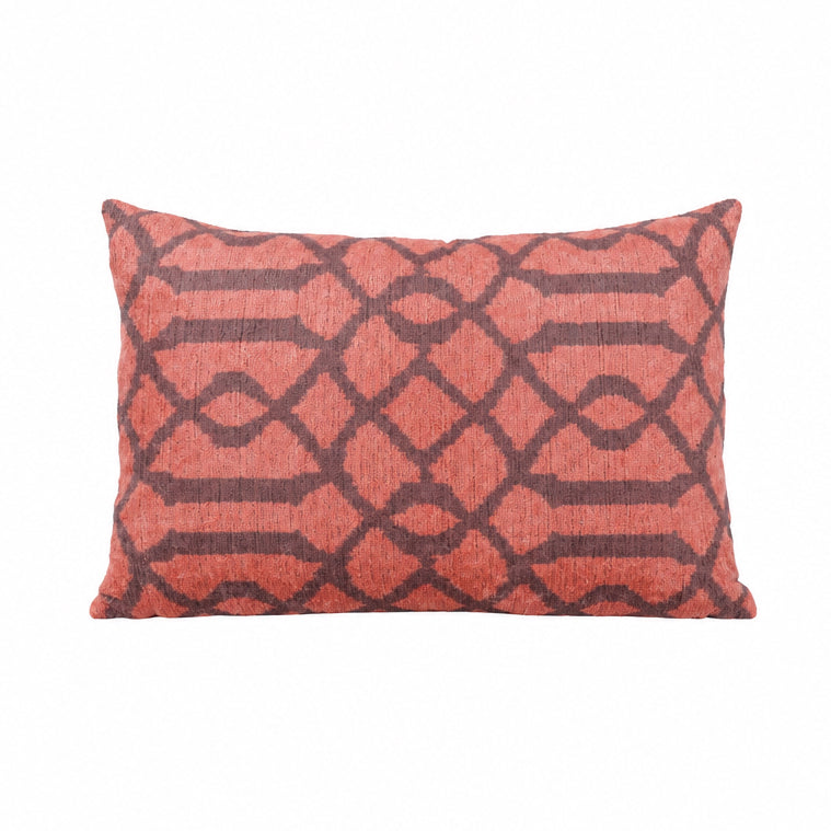Kissen Ikat Samt rosé/mauve, 40x60cm