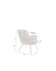 Sessel Lounge in Pflaumenton und Eichenholz