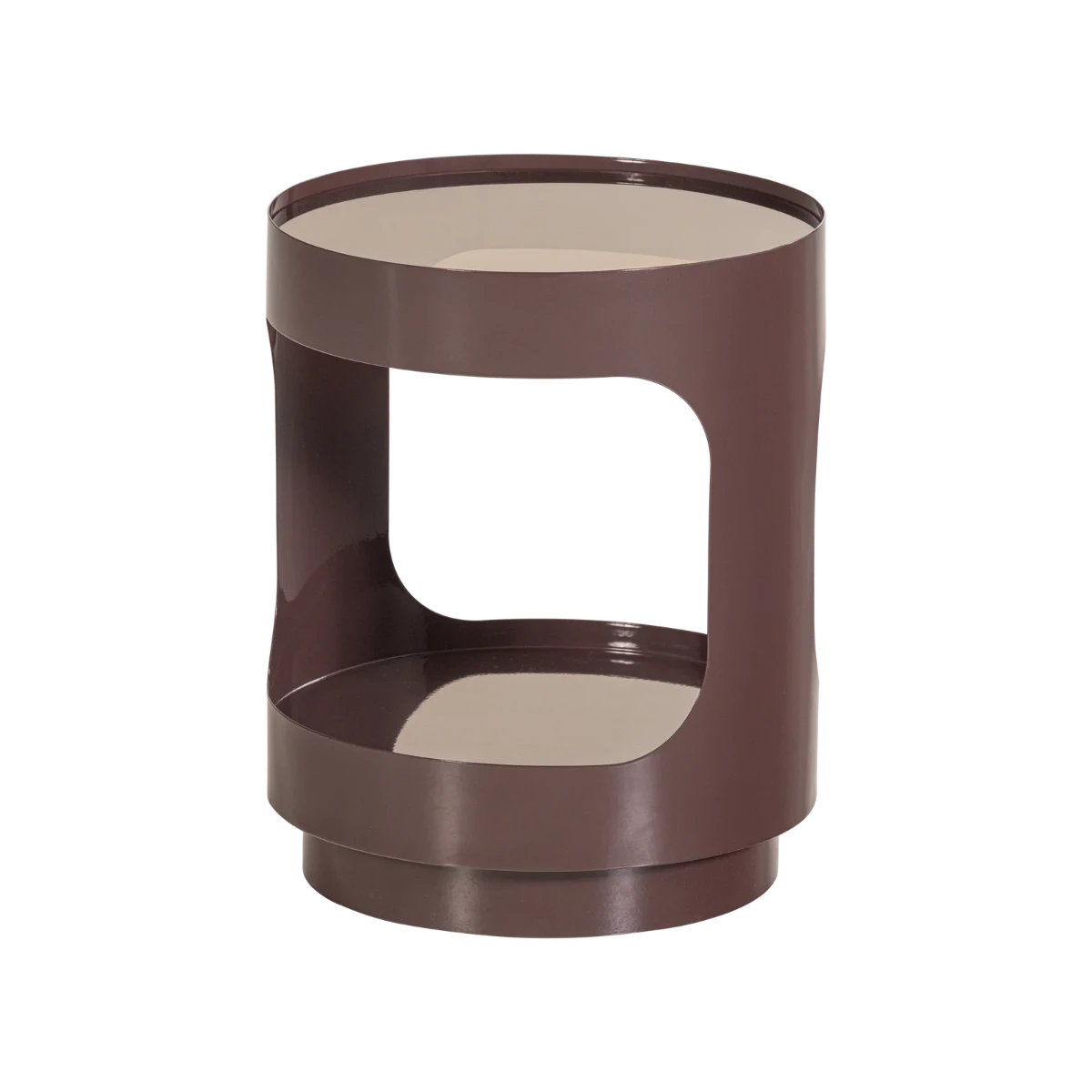 Beistelltisch Metall Braun mit Glas