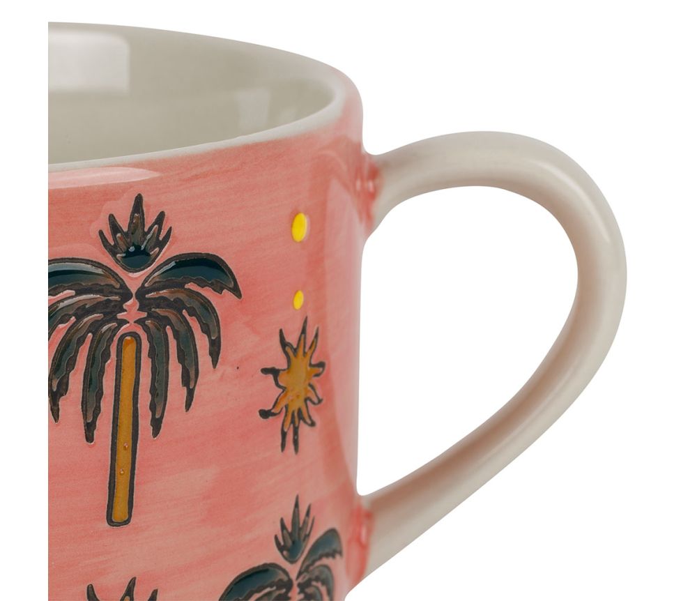 Tasse groß mit Palmen